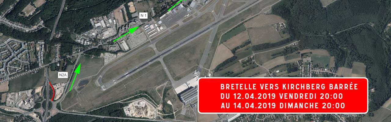 A1: Fermeture de la bretelle d’accès en direction Kirchberg depuis le ...