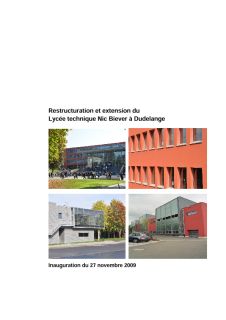 Restructuration et extension du Lycée Nic Biever à Dudelange