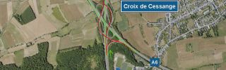 A4/A6: Chantier à la croix de Cessange (15-17.11.2025)