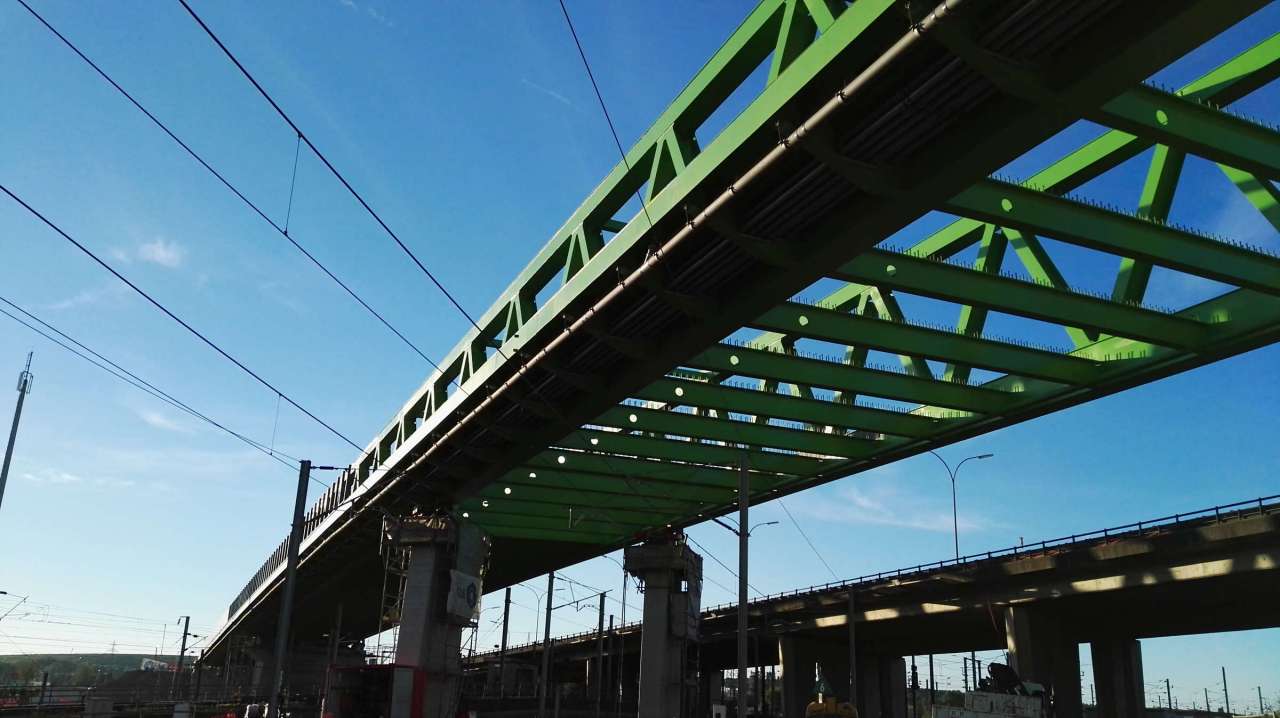 Ouvrage d’art traversant la gare de triage à DudelangeBurange