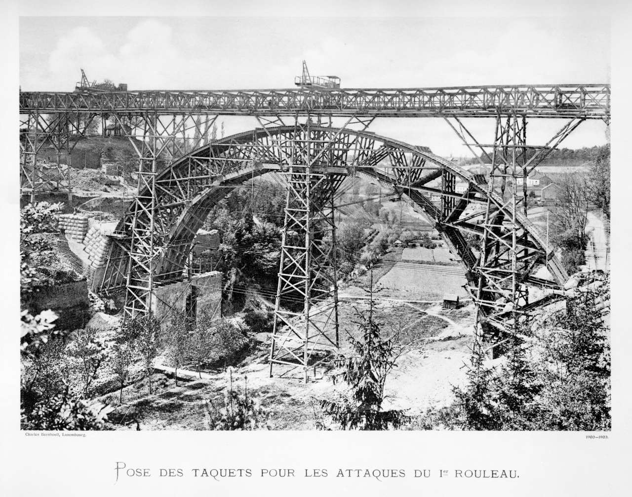 Construction du pont Adolphe 1900-1903 - Galeries - Portail des travaux ...